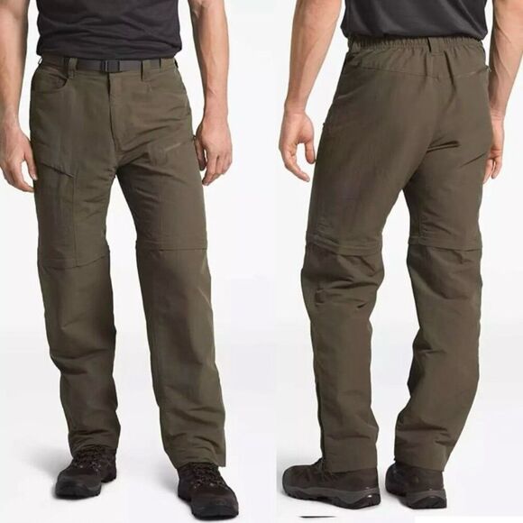 The North Face Men's XL Green Convertible Cargo Pants Casual Spring